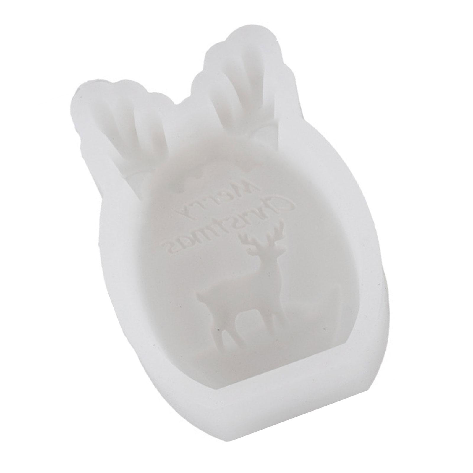 Reindeer Silicone Mold Christmas Themed Silicone Candle Mold For Candle Soap Making Christmas Party Home Decorations