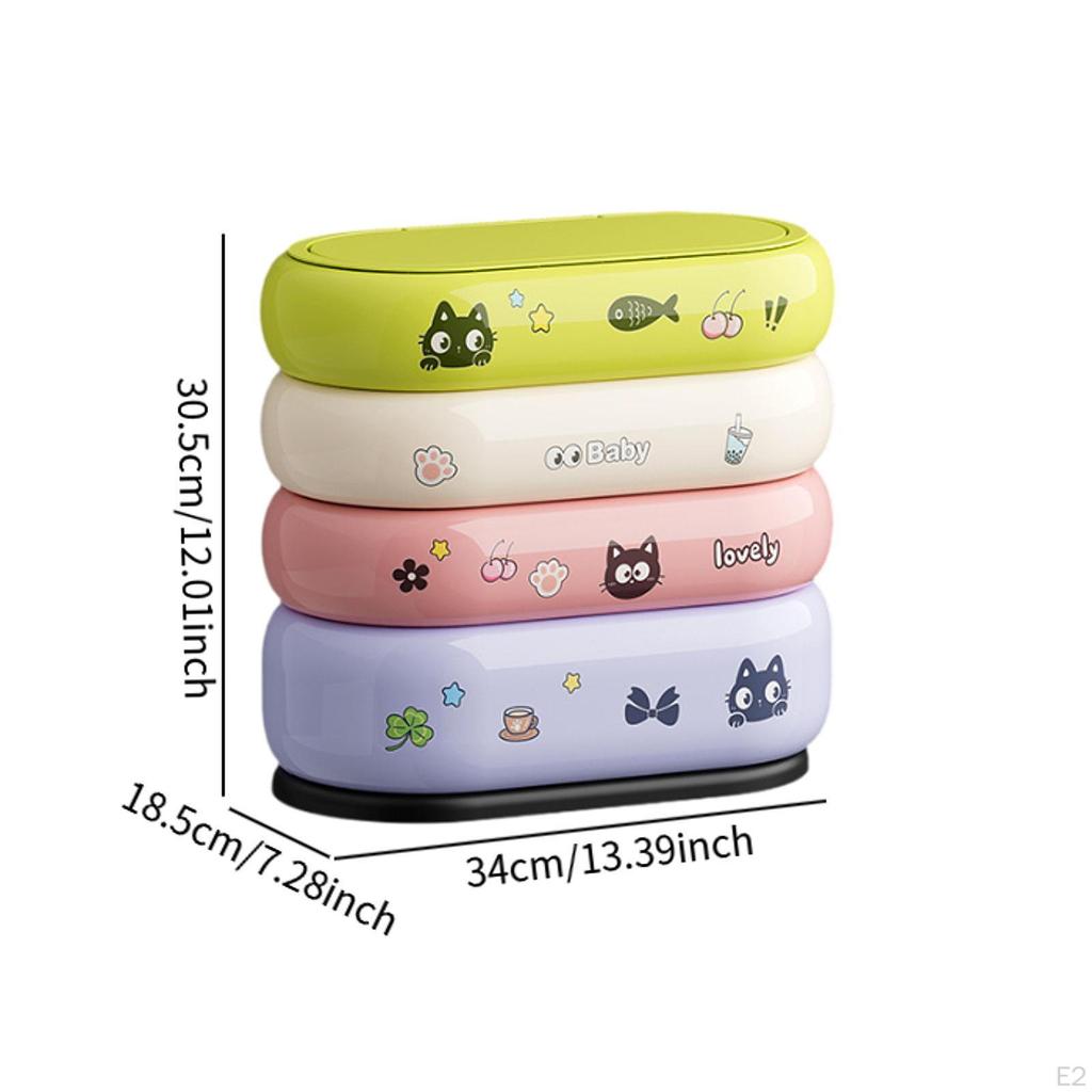 Cute Trash Can Garbage Large Capacity Washable Waste Bin Wastebasket for Living Room