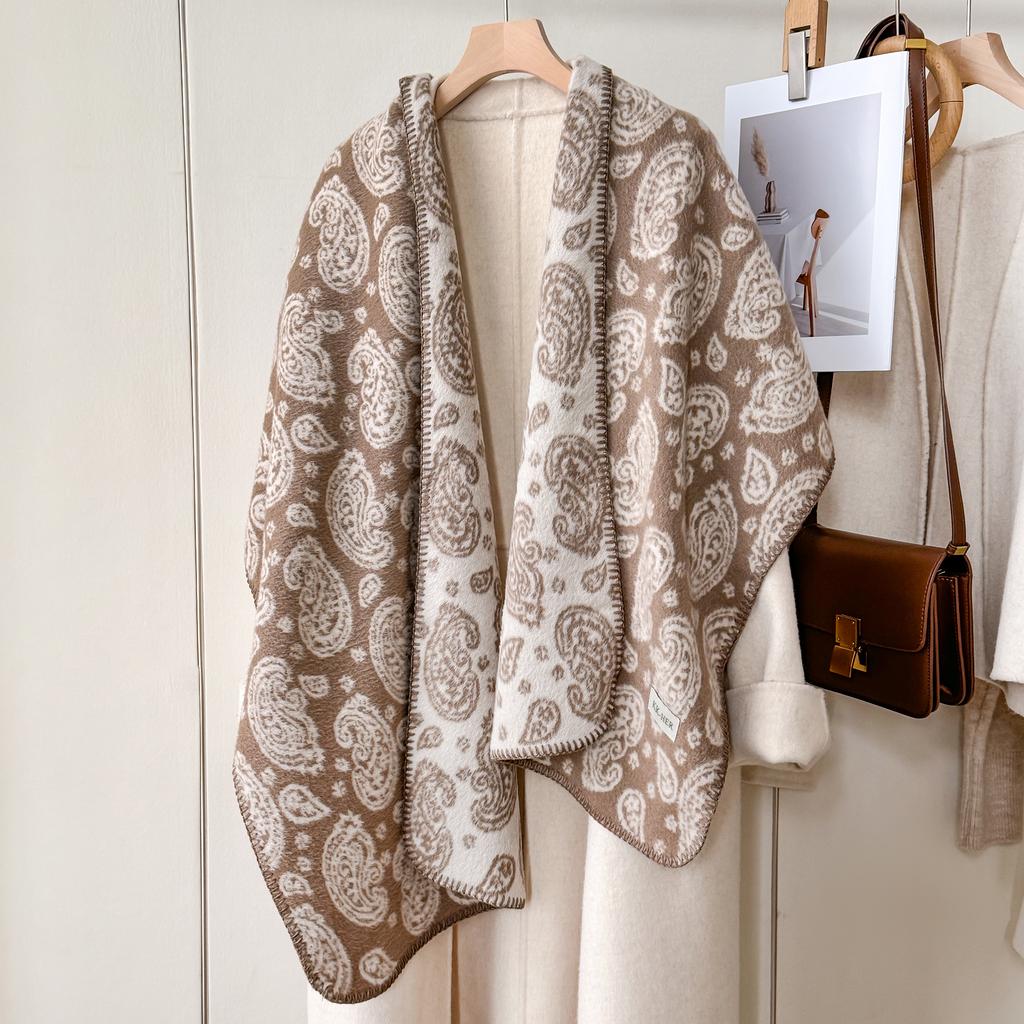 Thick Warm Winter Cashmere-Like Scarf for Women - Luxury Paisley Print Shawls Wraps, Lady's Travel Stole & Fashion Bufanda