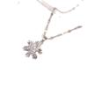 Trendy Zircon Snowflake Clavicle Necklace - Elegant Flower Style for Women
