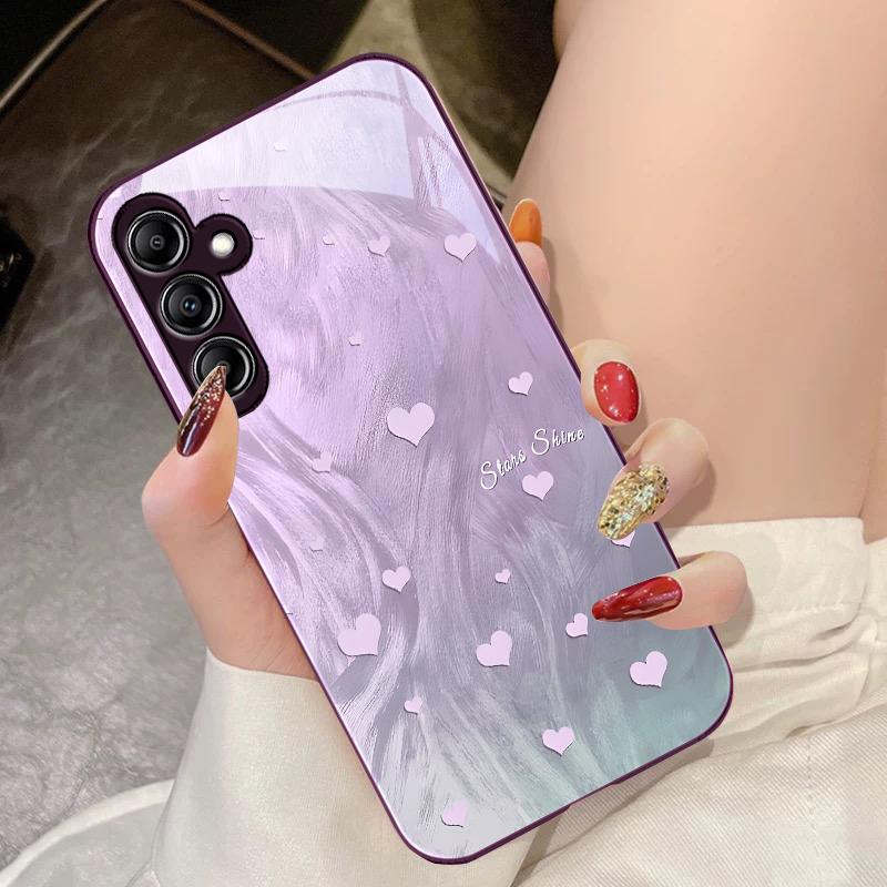 

Градієнт Кохання Білий Для Samsung Galaxy A14 4G 20 30 52 20S 21S 22 A32 33 34 42 50 51 53 54 70 71 72 73 5G Скляний Чохол для Телефону For Samsung A73 5G