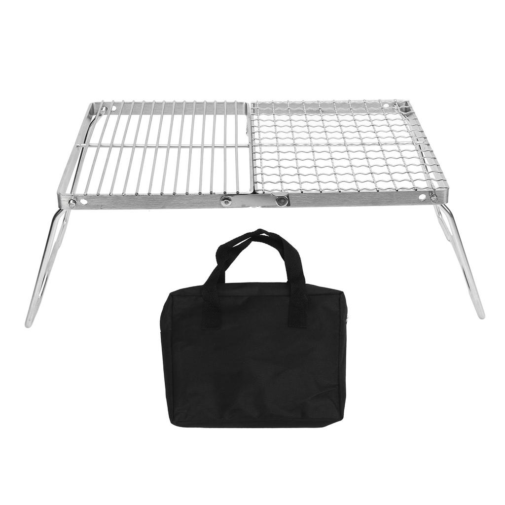 Portable Folding Grill Thickened Stainless Steel Folding BBQ Grill Portable Camping Grate for Outdoor