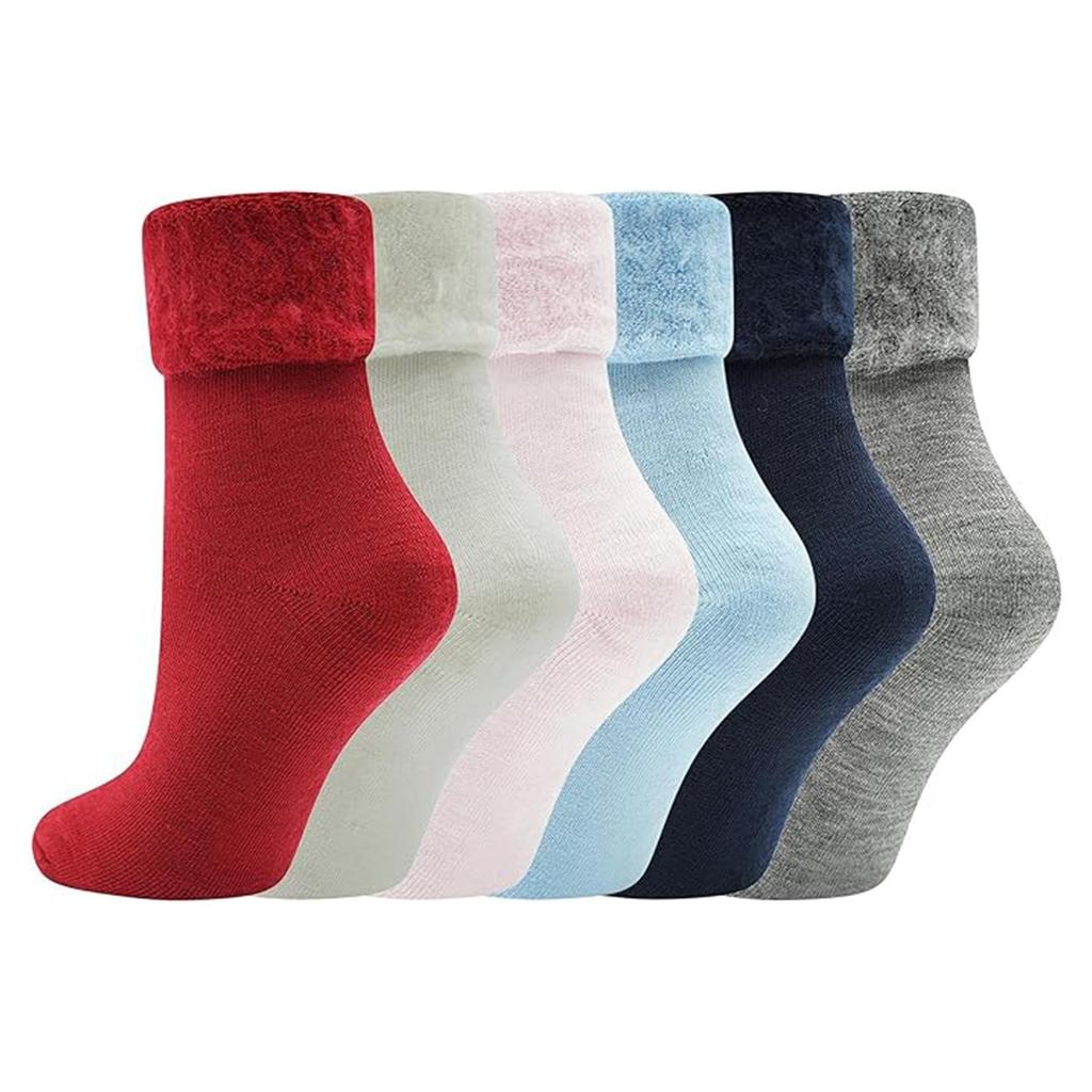 Soxy Womens/Ladies Thermal Fleece Socks (Pack of 6)