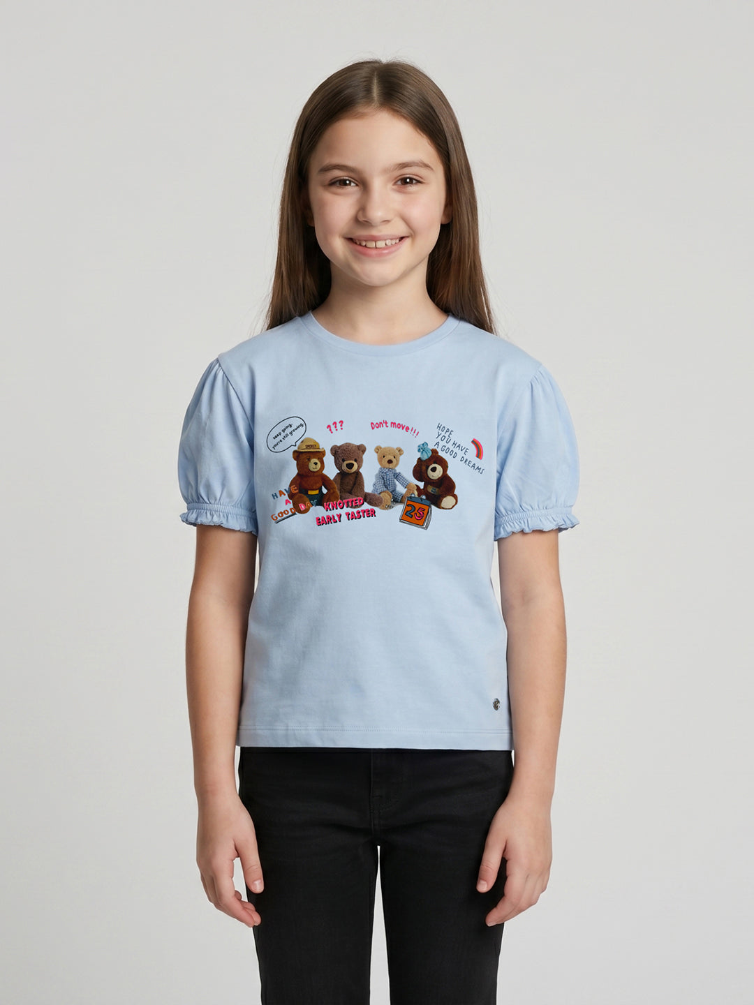 Monte Carlo Girl Regular Fit Sky Top 4-5 Years