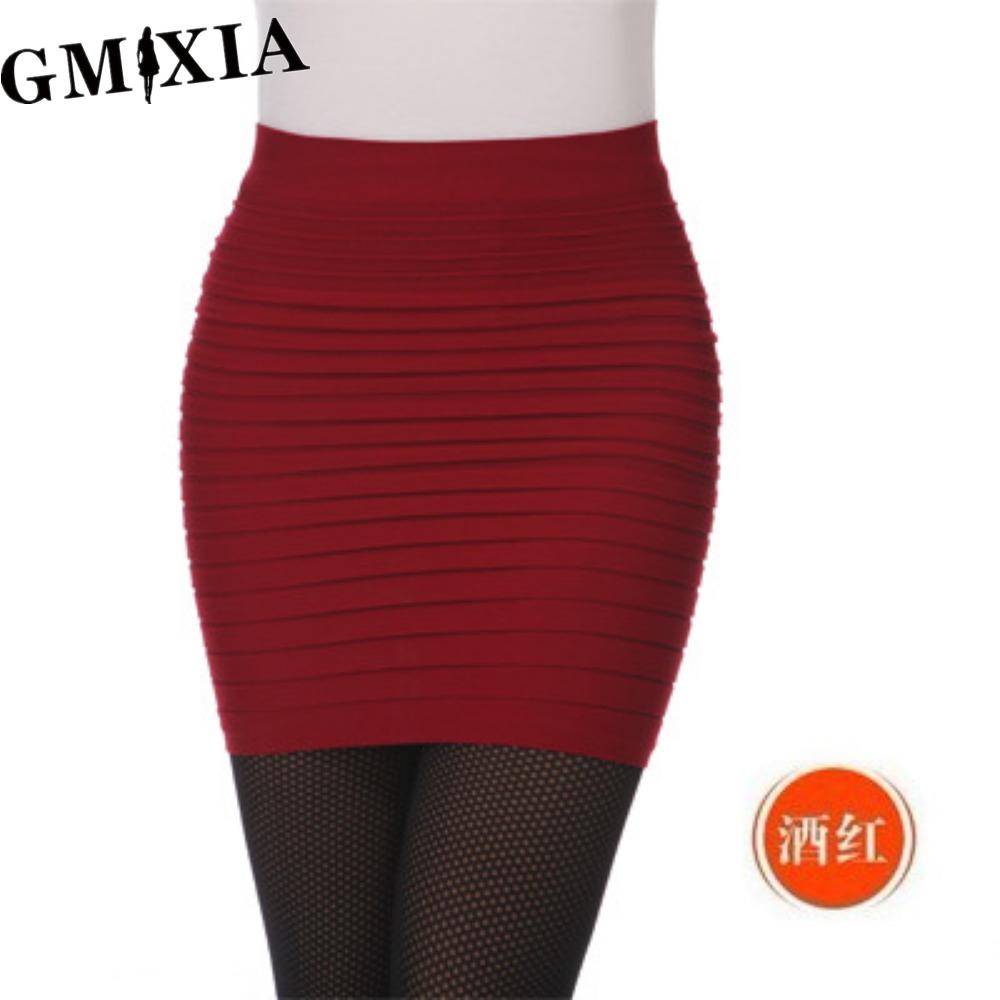 GMXIA Women's Fashion Casual Solid Color Print Summer Spring Skirts