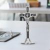 Catholic   Hand Made Zinc Alloy Metal Vertical Catholic Crucifix Wall   with Removable Base