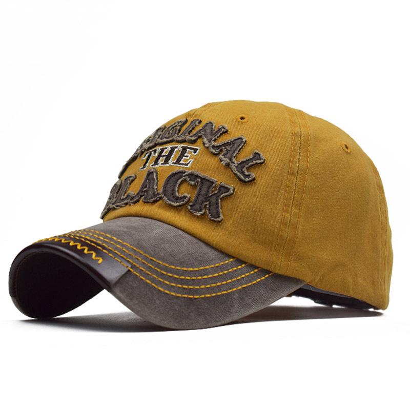 Hut Baseball Kappe Stickerei Buchstaben SCHWARZ Denim Spleißen Sommer Männlichen