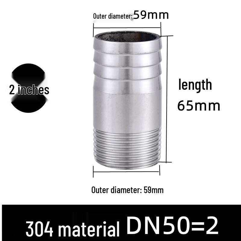 304 Stainless Steel External Thread Hose Barb Fitting