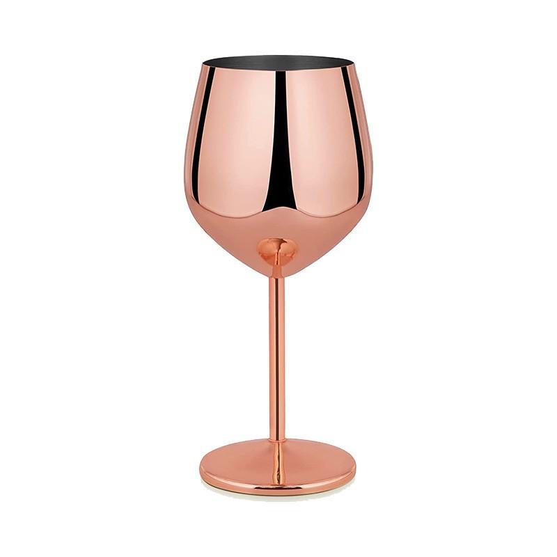 Stainless Steel Wine Glass Goblet Rose Gold Silver Gold Metal Cup Durable Wine & Champagne Glass for Party Bar Gift
