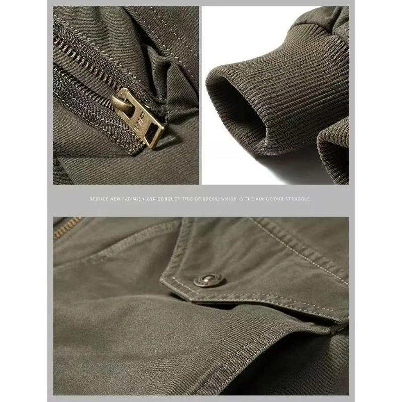 Winter Men's Cargo Jacket Men High-quality Lamb Cashmere Jackets Thickened Warm Coat Fashion Casual Jackets Men Fleece Clothing