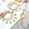 No Gift Box Simple and Fresh Ladies Quartz Watch Quartz Watch and Jewelry Five-piece Set Suitable for Holiday Gifts