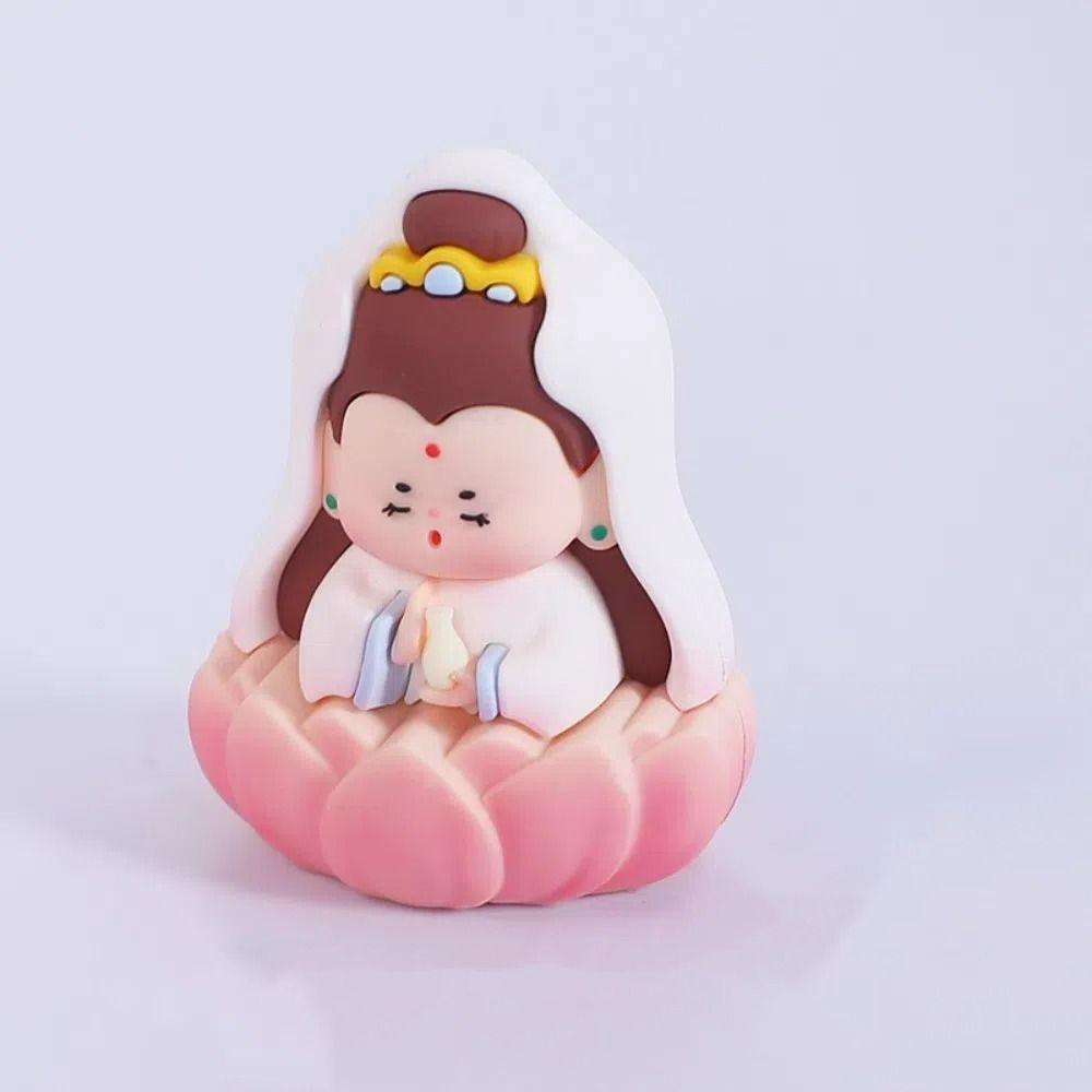 Resin God of Wealthy Statue Cartoon Desktop Decoration Guanyin Creative Crafts  Gift
