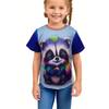 Girl Clothes Cartoon Cute Rabbit 3D Print Funny Animal Lover Boy Girl Short Sleeve tops 4-14Y