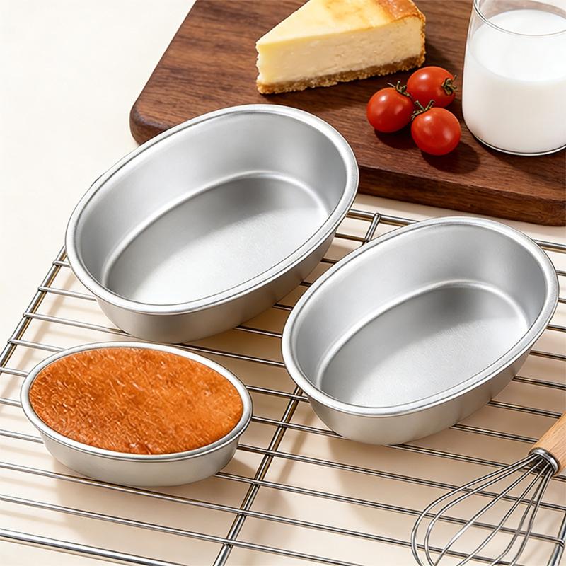 1 ks Oválná dortová forma Forma na sýr Hliníková slitina Nepřilnavá forma na pečení pro mini cheesecake flan tart pudink Pečicí potřeby