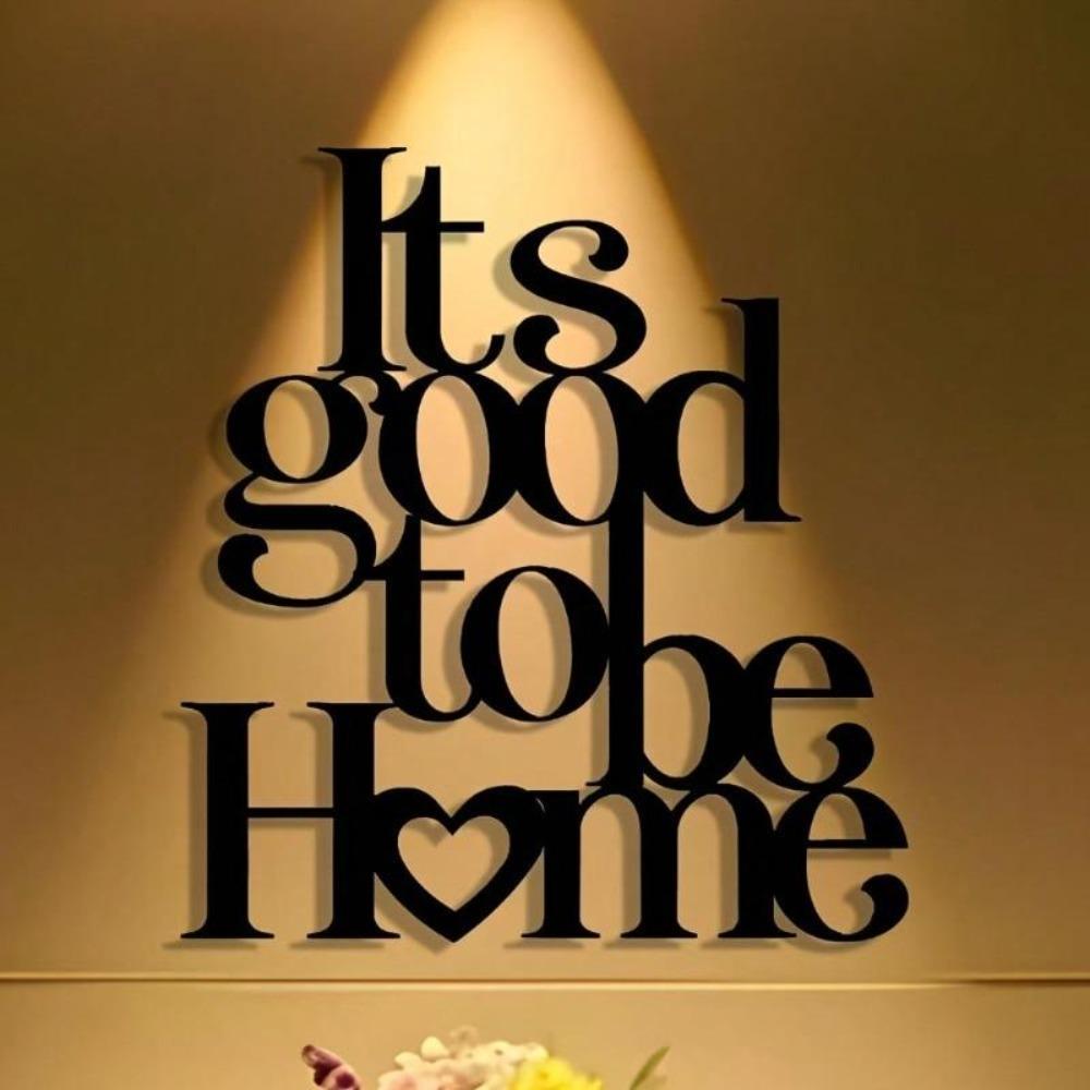 Metal Wall Art Vintage Farmhouse Decor Detachable Elegant Script Home Sign Gift for Living Room Kitchen Bedroom