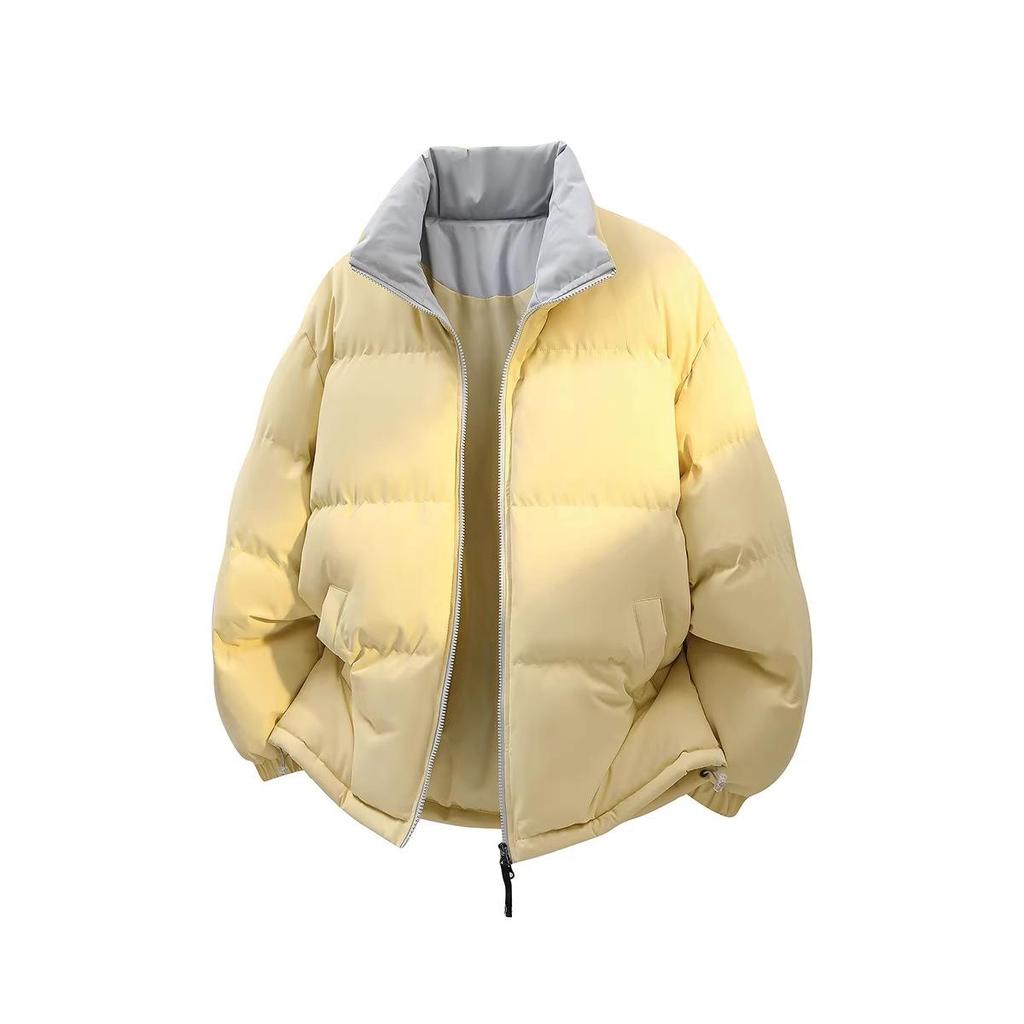 2025 Winter Unisex Trendy Color Block Stand Collar Puffer Jacket for Teens & Couples