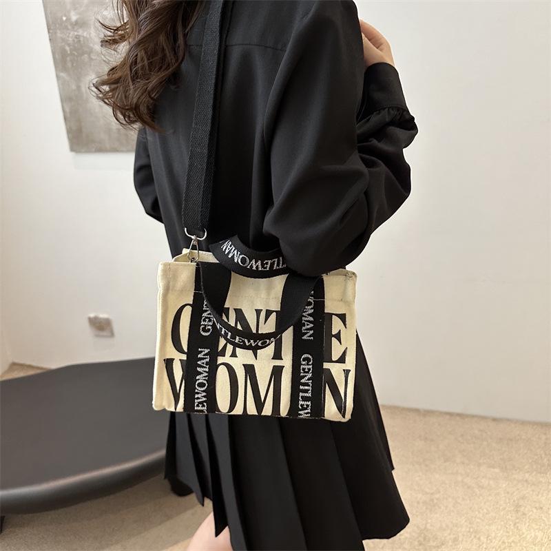 2026 Women's Large Canvas Tote Bag - Versatile, Spacious Shoulder Handbag for School and Commuting