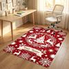 Christmas Theme Crystal Velvet Rug Personalized Custom Name Text Soft Floor Mat Home Decor