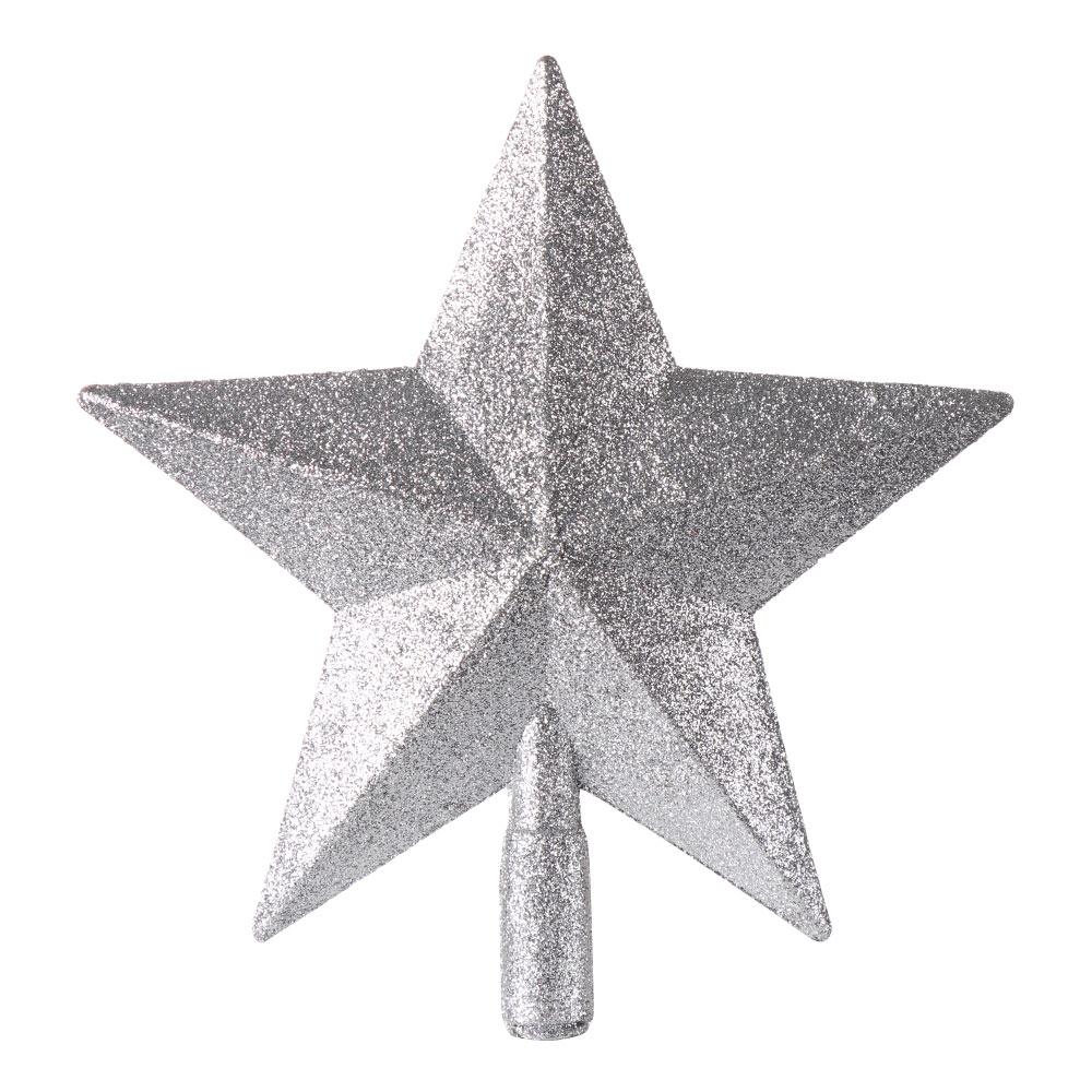 

Hot DIY Party Supplies Xmas Ornament Home Decor Large Glitter Star Christmas Tree Decoration 25CM срібний