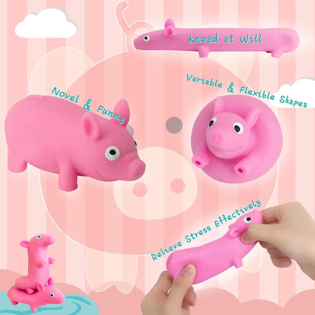 Squishy Pig Stress Squishy Piggie Quetschspielzeug Anti-Angst Lustiges Schweinespielzeug Rebound Ball Zappelspielzeug Kneten Sandspielzeug Kneifen Stressabbau ADS ADHS Hilfreich
