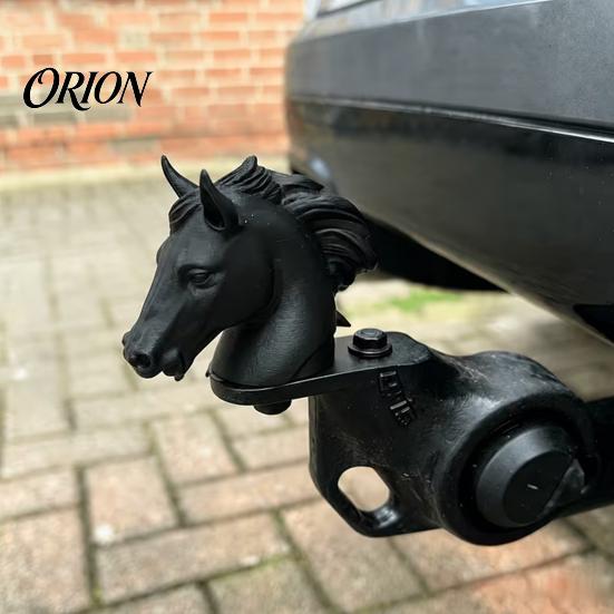 Tapa de Enganche de Remolque Resistente, Tapa Antipolvo con Forma de Cabeza de Toro y Caballo, Tapa Protectora de Ajuste Universal, Tapa Fácil de Instalar Negra Mate para SUV Todoterreno