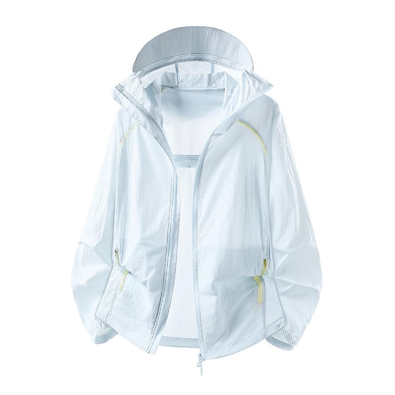Outdoor ice silk sunscreen clothing men's summer UV protection UPF10 + casual loose sports couple sunscreen clothing set