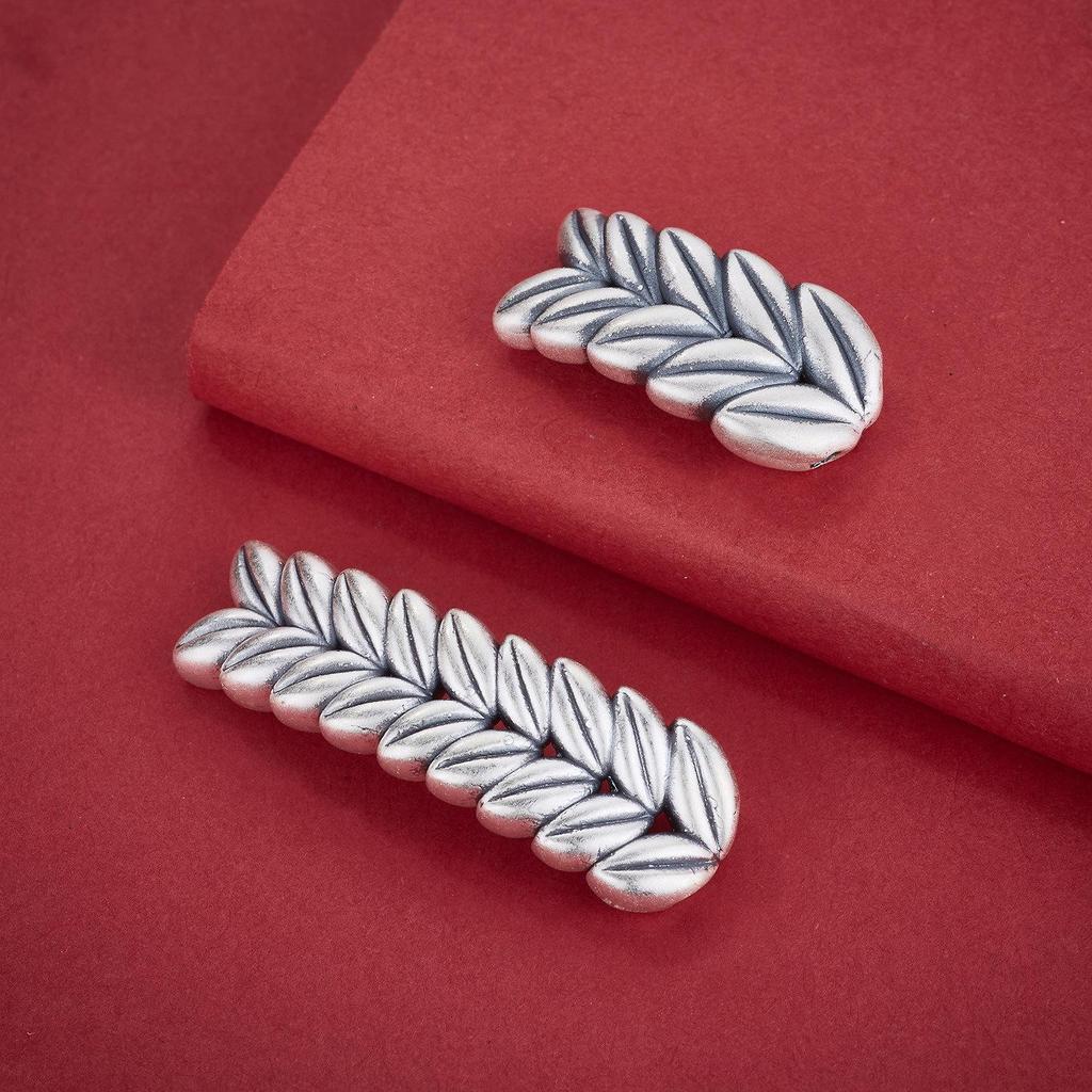 S999 Sterling Silver Wheat Ear Tube Spacer Beads for DIY Bracelets and Hand Rope Accessories