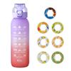 Borraccia Sportiva in Tritan 1000ml Con Tappo a Cannuccia Anelli Aromatici Bambini Adulti Fitness Uso Esterno