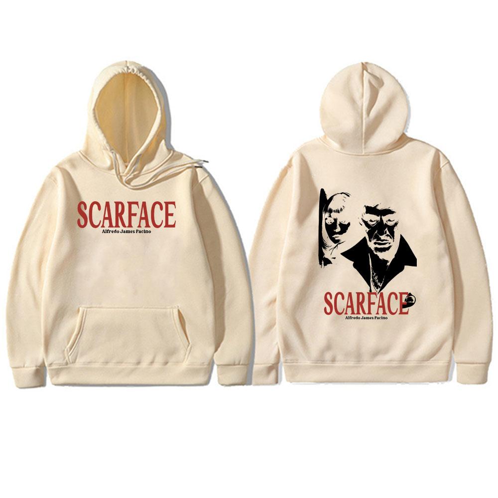 Movie Scarface Al Pacino Graphic Hoodie Vintage Tony Montana Hooded Sweatshirt Men Women Hip Hop Rock Oversized Pullover Hoodies