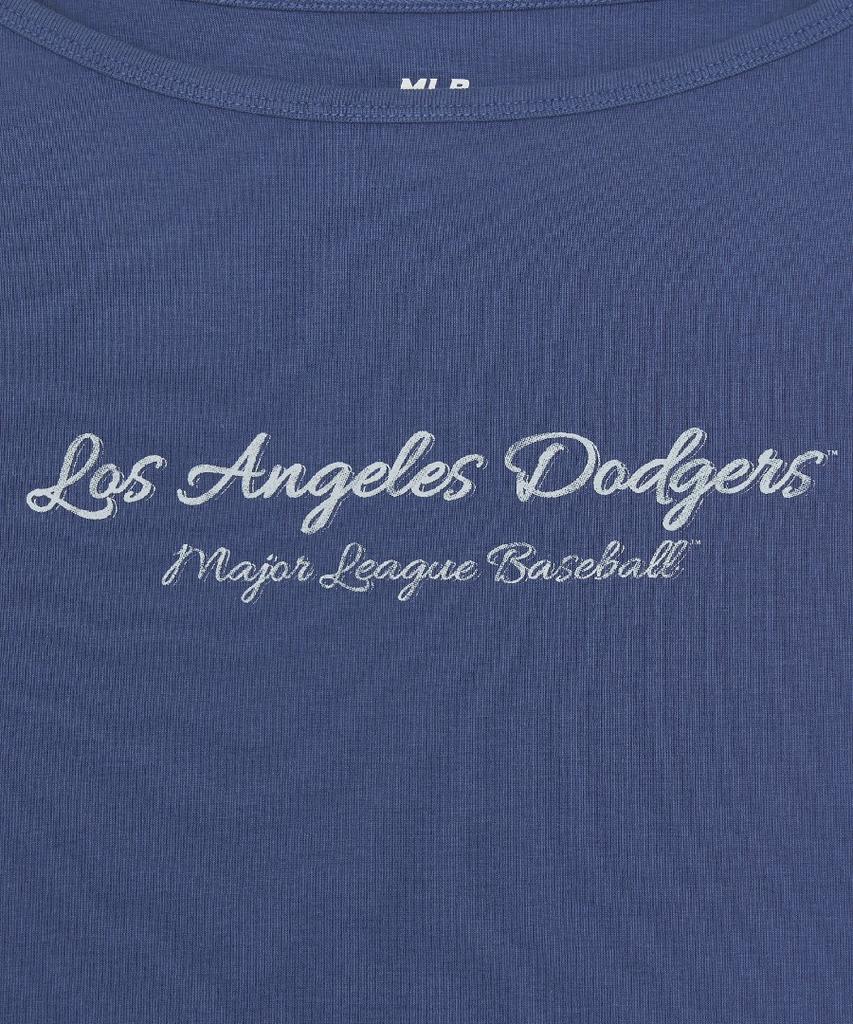 Emelbi Women'S Boat Neck Lettering Long Sleeve T-Shirt La (Indigo)