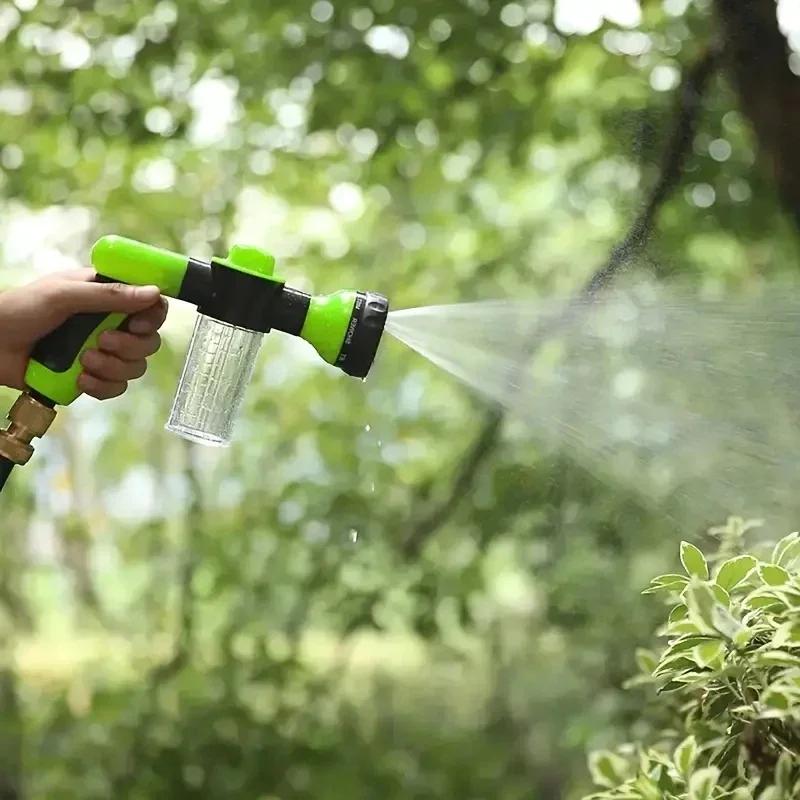 8-Mode High Pressure Hose Nozzle | Lawn/Garden/Car Wash Sprayer | Ergonomic Adjustable Watering Tool