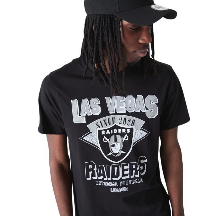 Shirt - NEW ERA - WORDMARK Las Vegas Raiders - Manches courtes - Homme - Noir