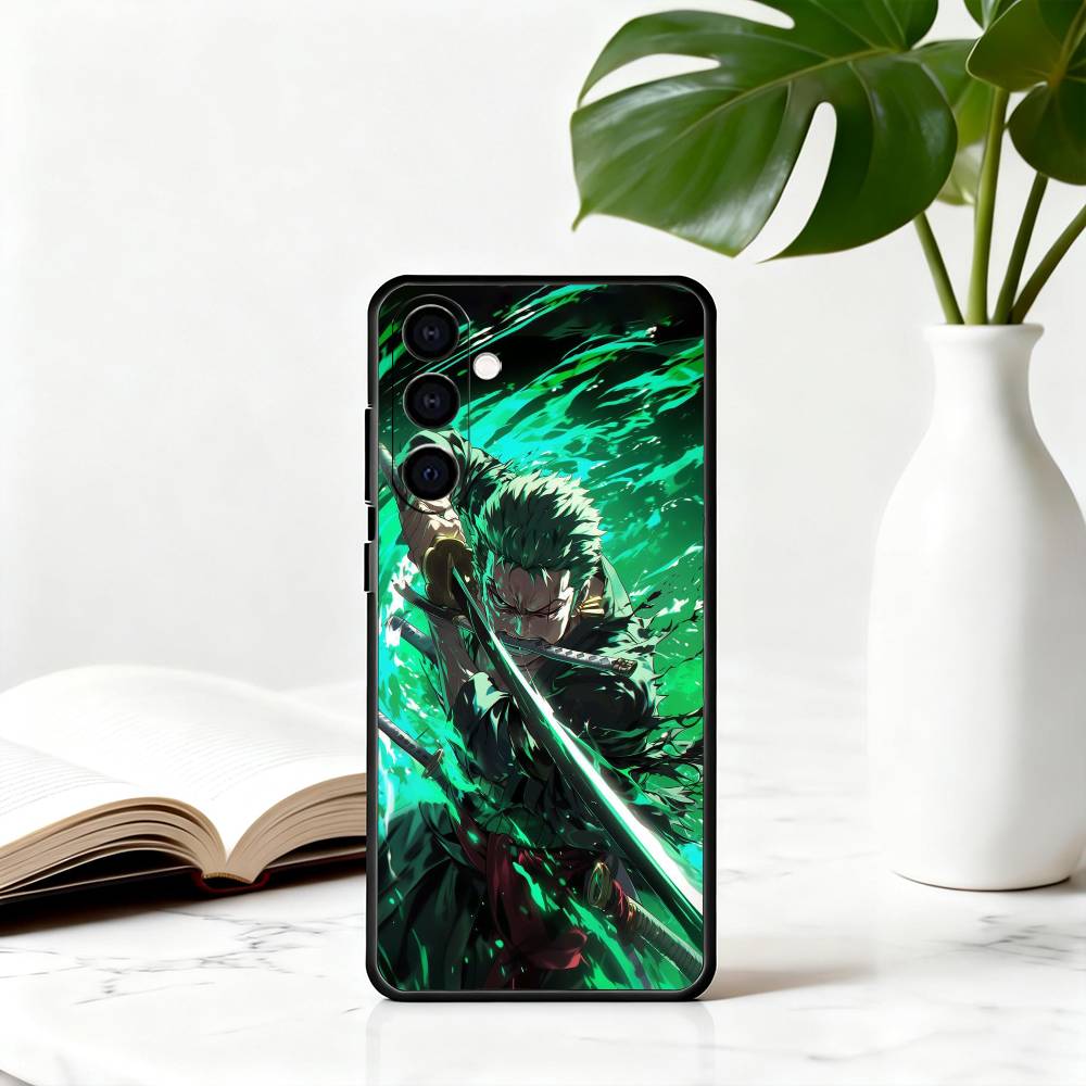 COOL O-one P-Pieces Z-Zoro-ES Phone Case For Samsung Galaxy A73,A72,A71,A70,A53,A52,A51,Soft Silicone Black Cover
