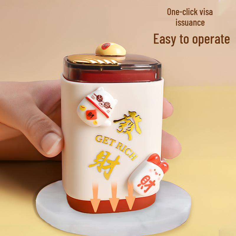 Wealth & Good Luck Automatic Toothpick Dispenser - Creative Pop-Up Toothpick Holder