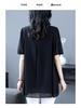 Summer Short Sleeve Pleated Chiffon Shirt - Plus Size, Casual, Loose Fit Women's Apparel