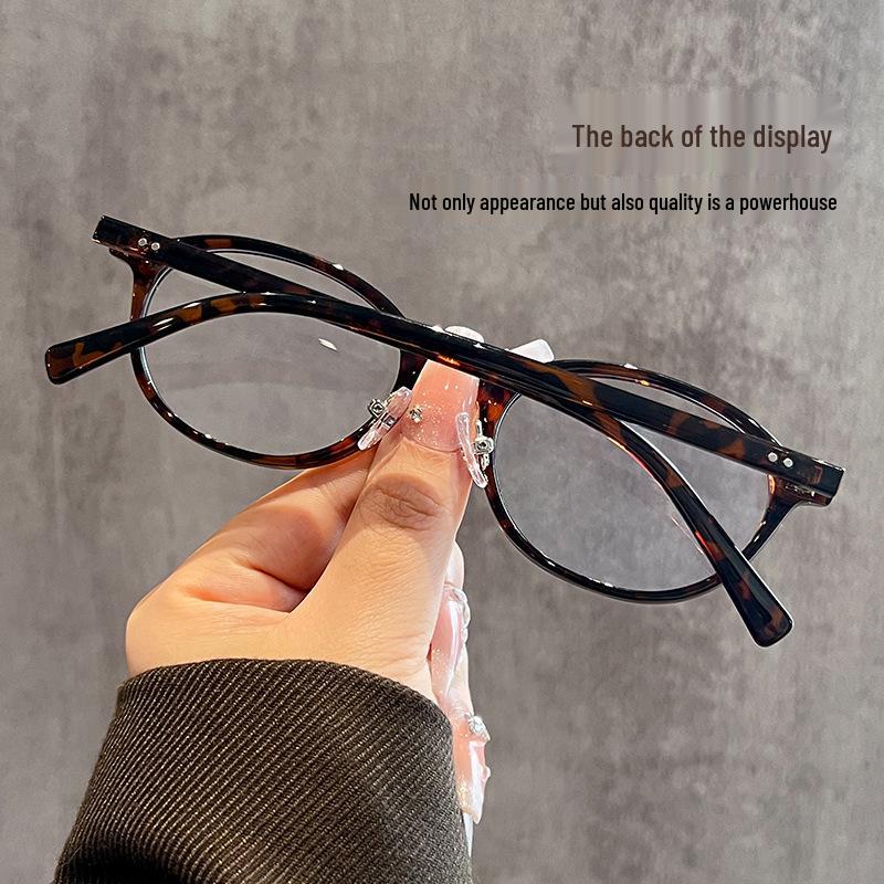Korean Tortoiseshell Eyeglass Frames, Women's Style 8171, Anti-Blue Light TR90 Ultralight Glasses.