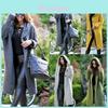 Cozy And Stylish Autumn Women Cardigan Jacket Coat With A Warm Hood And Long Sleeves