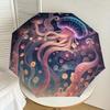1pc Jellyfish Fantasy Ocean Scene Umbrella with Plastic Handle,Suitable for All Seasons Home Travel Outdoor UmbrellaDD551