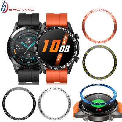 Pro Huawei Watch GT 2 46MM Rámeček Kryt s lepidlem Kovové proti poškrábání Chytré hodinky Luxusní Nositelné doplňky pro Samsung 46mm