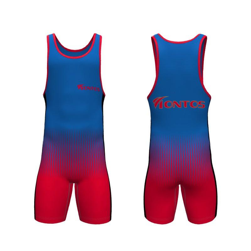 Canottiera da Lotta Libera con Stampa a Trasferimento Termico Uomo Donna Spandex Lycra Tuta Atletica a Compressione