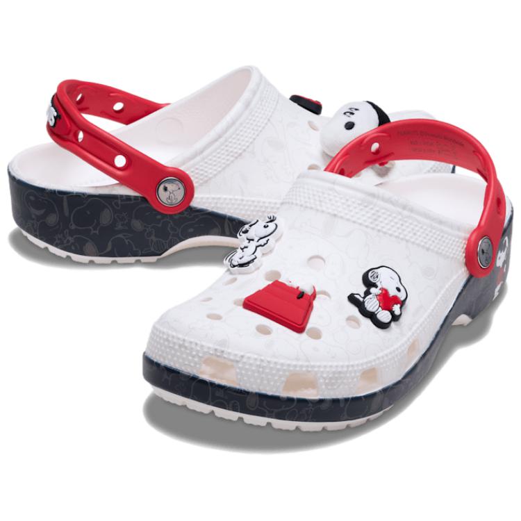 Crocs Peanuts x Classic Clog Snoopy Unisex Sneakers White Red 211124-90H
