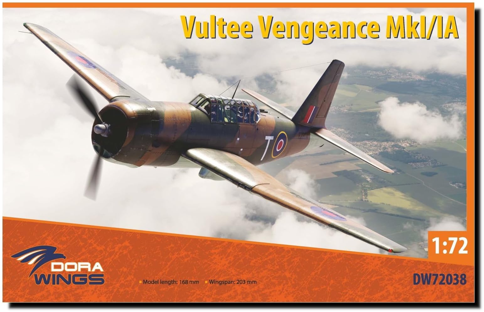 

Чертежи британской пластиковой модели Vultee Vengeance DWS72038 1/72 Mk.1/1A