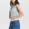 Levis Comfortable Button-Down Denim Vest Women Vests 003XP-0000
