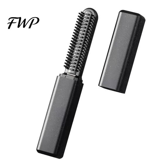 Elektrische Glättbürste Mini-Haarglätter für Pony, Kabellos Wurzelheber & Frizz-Kontrolle, USB-wiederaufladbar Männer Frauen