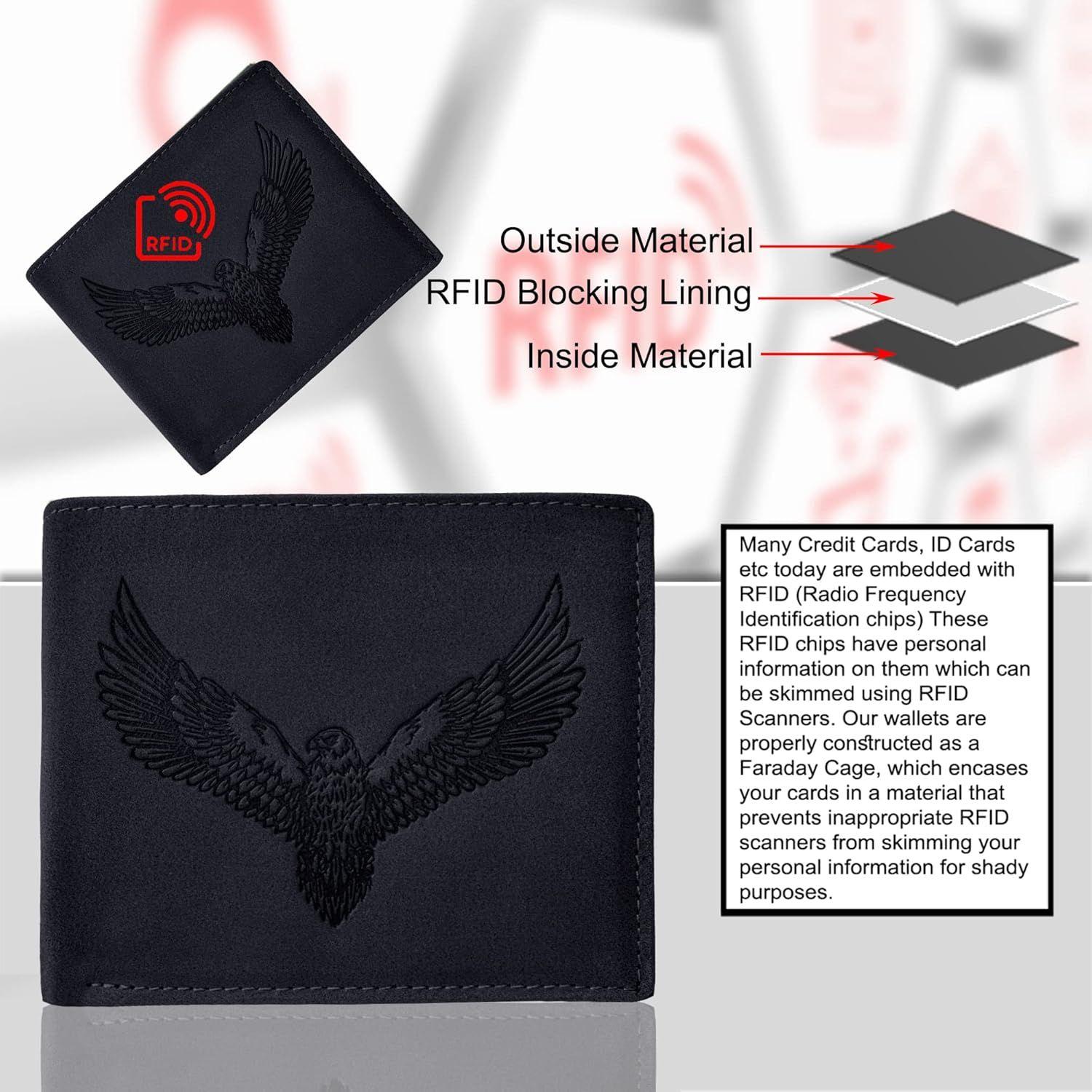 Мужской винтажный черный кожаный кошелек Zeus — фото 6