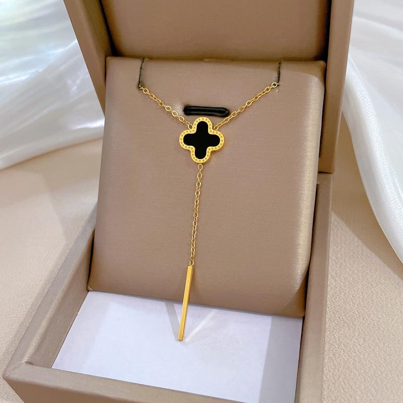 Geometric Planet Personality Minimalist Wind Furnace Real Gold Necklace Female Collarbone Chain