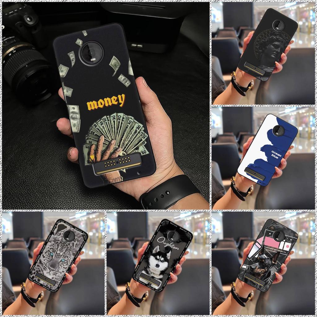 Protective Anti-knock Phone Case For MOTO Z4 Play Dirt-resistant Back Cover Graffiti Cartoon Shockproof Full wrap TPU