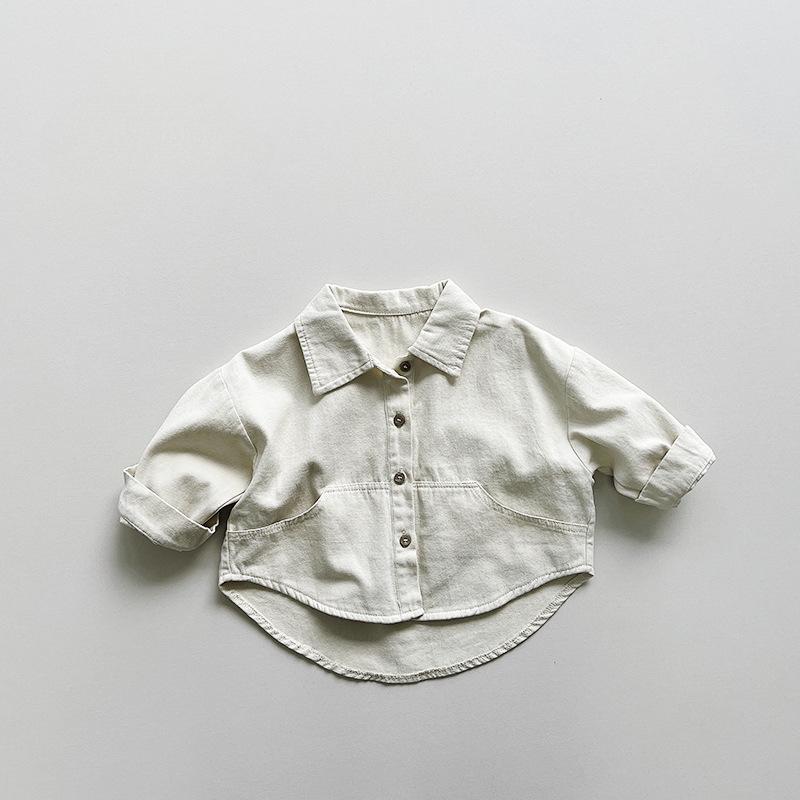 Jungenhemd Kinder Koreanische Waldserie Vielseitiges Trendiges Oberteil Mädchen Freizeitjacke Kinderbekleidung