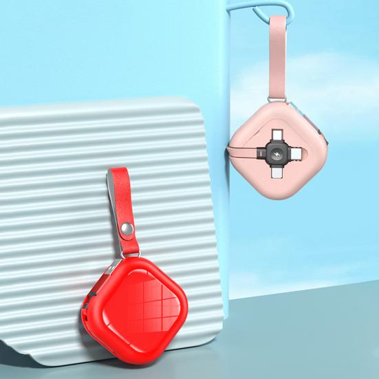 Cavo di ricarica retrattile 3 in 1 Ricarica rapida Supporto per supporto telefono per trasferimento dati Cavo dati multifunzionale di tipo C/USB/8 pin