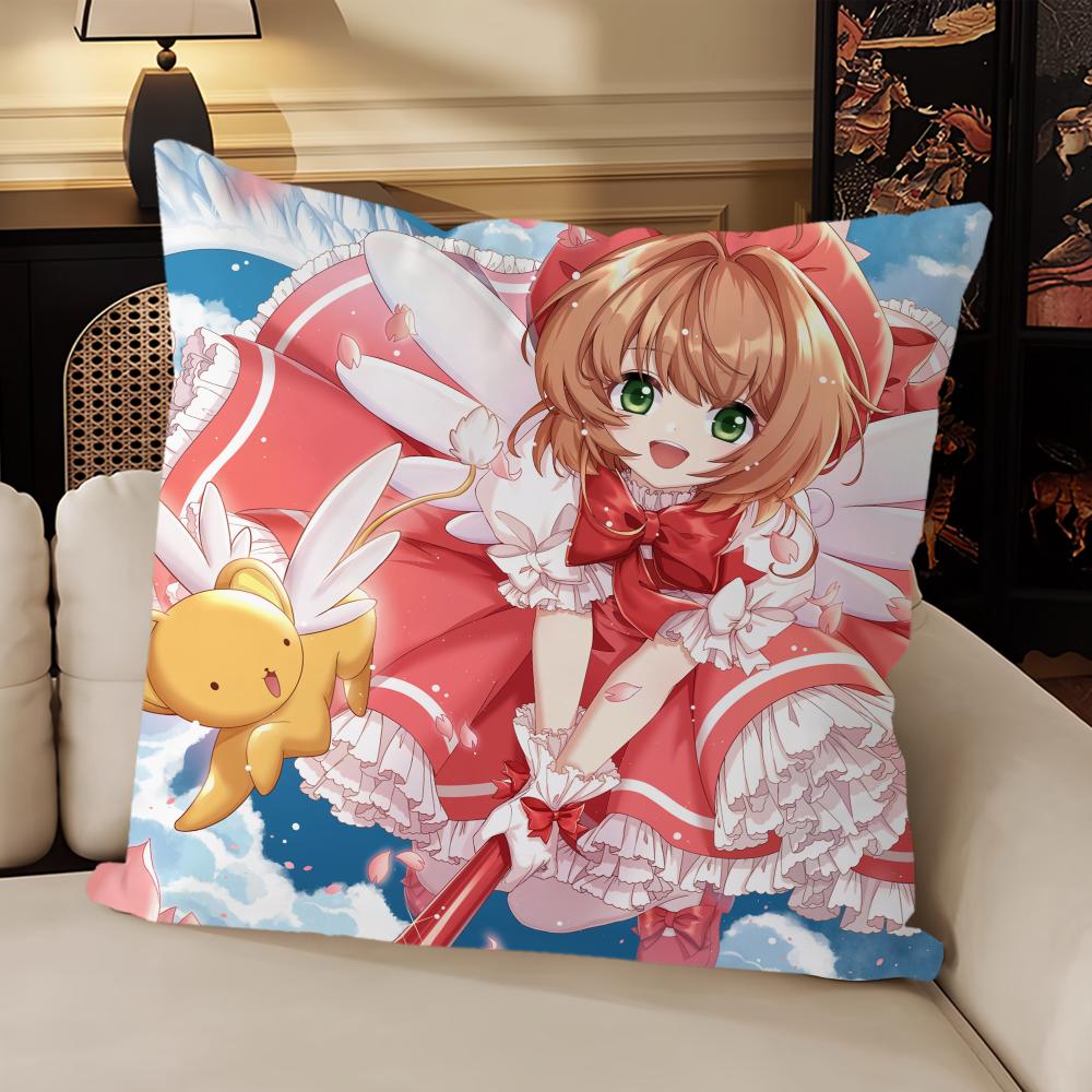 Clasic Comic C-Cardcaptor Sakura Cushion Cover Living Room Headboard Bedroom Office Cushion Cushion Sofa Nap Time Pillow Case